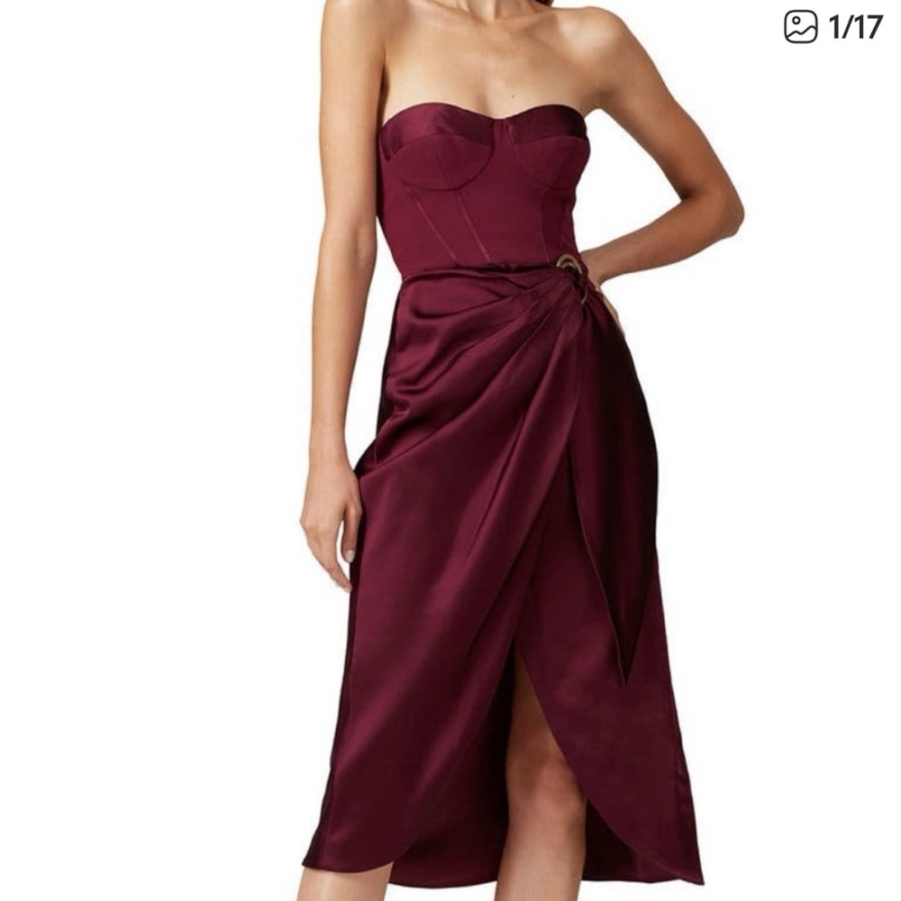 💕 Jonathan Simkhai : Statin Strapless Dress (Sz:6) EUC